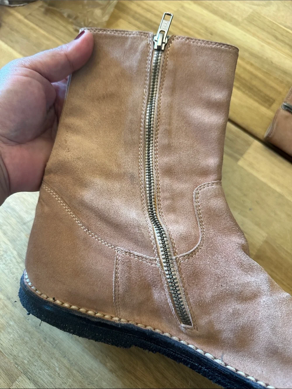 ANN DEMEULEMEESTER suede boots